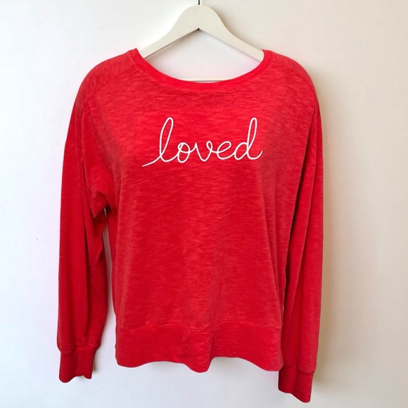 Red 'Loved' Sweatshirt - Picture 3 of 13